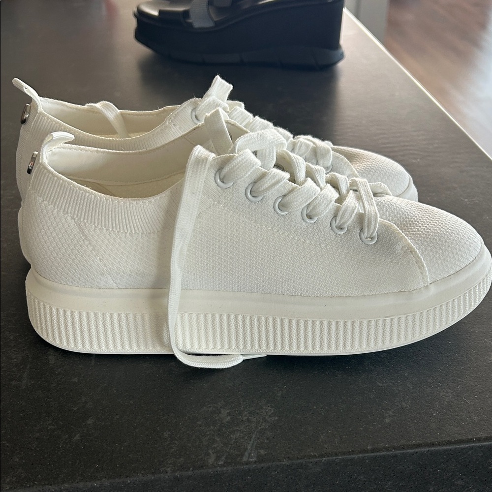 New women’s white platform sneakers- Nordstrom BP brand - NWO box - Picture 2 of 7